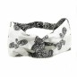 Bandeau cheveux croisé, tissu imprimé bandana - blanc