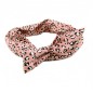 Bandeau headband cheveux tissu imprimé pantère, modulable - rose
