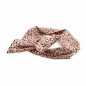 Bandeau headband cheveux tissu imprimé pantère, modulable - rose