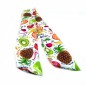 Bandeau headband cheveux tissu imprimé fruits, modulable - ivoire Bandeau headband cheveux tissu imprimé fruits, modulable - ivoire