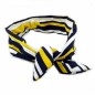 Bandeau headband cheveux tissu imprimé rayures modulable - jaune