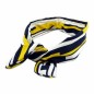 Bandeau headband cheveux tissu imprimé rayures modulable - jaune