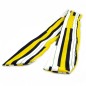 Bandeau headband cheveux tissu imprimé rayures modulable - jaune