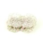 Fleur en tissu synthétique imprimé fleur 9.5cmx7cm - multicolore