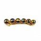 Barrette cheveux perle facette 7.5cm - marron