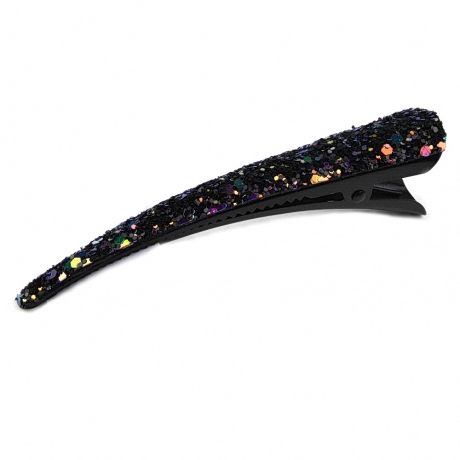 Grande pince cheveux concorde paillette 10.5cm - multi foncé