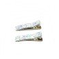 2 petites pinces cheveux paillette - blanc irisé