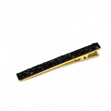 Pince cheveux paillette 6cm - noir