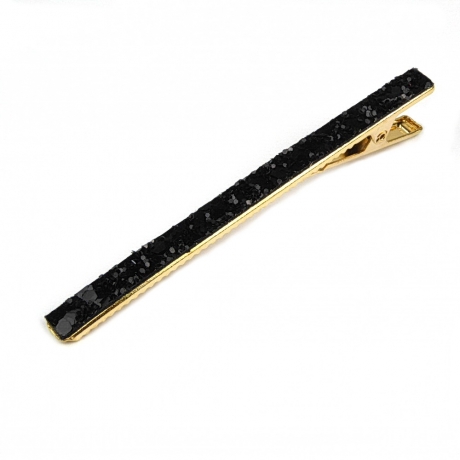 Pince cheveux paillette 8cm - noir