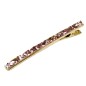 Pince cheveux paillette 8cm - rose