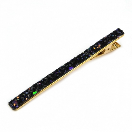 Pince cheveux paillette 8cm - multicolore foncé