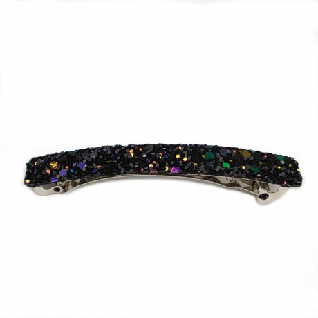 Barrette cheveux paillette 8.5cm - multicolore foncé