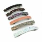 Barrette cheveux paillette 8.5cm - saumon