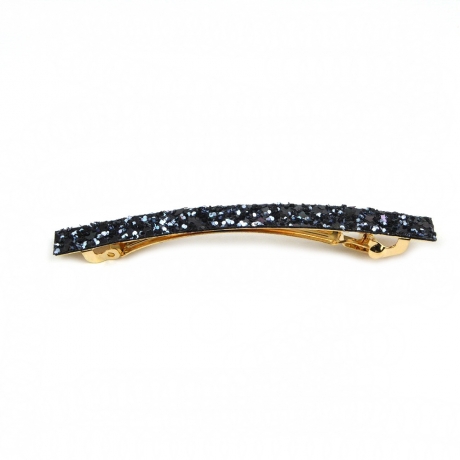 Barrette cheveux paillette 8.5cm - gris bleu