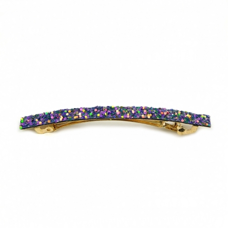 Barrette cheveux paillette 8.5cm - violet