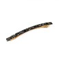 Barrette cheveux paillette longue 10cm - noir or
