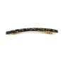 Barrette cheveux paillette longue 10cm - noir or