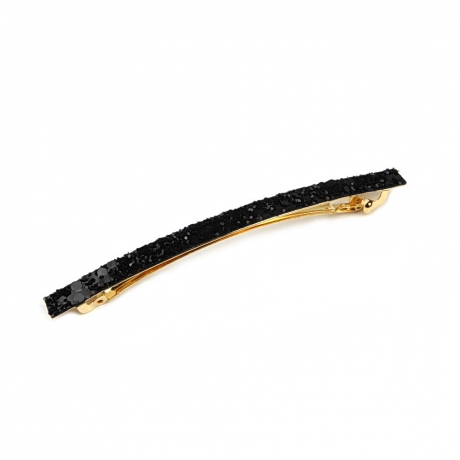 Barrette cheveux paillette longue 10cm - noir