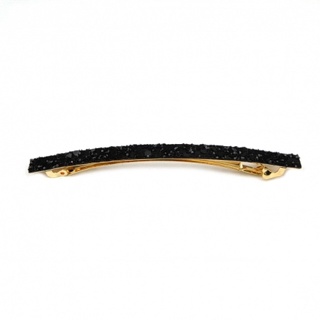 Barrette cheveux paillette longue 10cm - noir