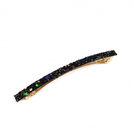 Barrette cheveux paillette longue 10cm - multicolore foncé