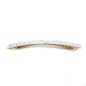 Barrette cheveux paillette longue 10cm - blanc irisé