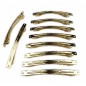 50 barrettes fines "Clip Paris" en métal doré 8cmx0,6cm