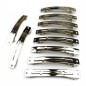 10 barrettes "Clip Paris" 8cmx1cm monture argenté rhodié