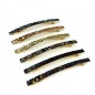 Barrette cheveux paillette longue 10cm - doré