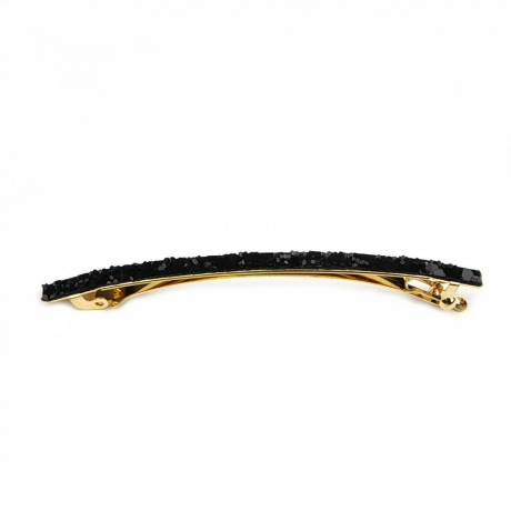 Barrette cheveux fine paillette 8cm - noir