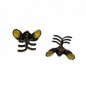 2 petites pinces cheveux crabe avec perles à facette style antique 2.3cm moutarde 2 petites pinces cheveux crabe avec perles à facette style antique 2.3cm moutarde