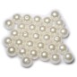Lot de 30pcs perles nacrées acryliques 12mm blanc Lot de 30pcs perles nacrées acryliques 12mm blanc