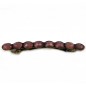 Barrette cheveux avec perles à facette style antique 7cm vieux rose