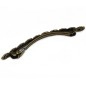 Barrette cheveux longue fine avec perles à facette style antique 9cm vert