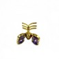 Petite pince cheveux crabe en métal doré et strass 2cmx1.7cm violet Petite pince cheveux crabe en métal doré et strass 2cmx1.7cm violet