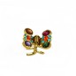 Petite pince cheveux crabe en métal doré et strass 2cmx1.7cm multicolore Petite pince cheveux crabe en métal doré et strass 2cmx1.7cm multicolore
