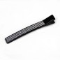 Pince cheveux crocodile longue noire avec strass 8cm