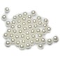 Moitié percé Lot de 50pcs perles nacrées acryliques 8mm blanc Moitié percé Lot de 50pcs perles nacrées acryliques 8mm blanc