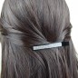 Pince cheveux crocodile plat noire avec strass 6cm