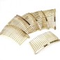 Lot de 10 peignes de côté doré 20 dents 8cm Lot de 10 peignes de côté doré 20 dents 8cm