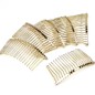 Lot de 10 peignes de côté doré 20 dents 8cm Lot de 10 peignes de côté doré 20 dents 8cm