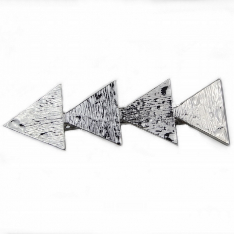 Barrette cheveux fléche argenté 7cm