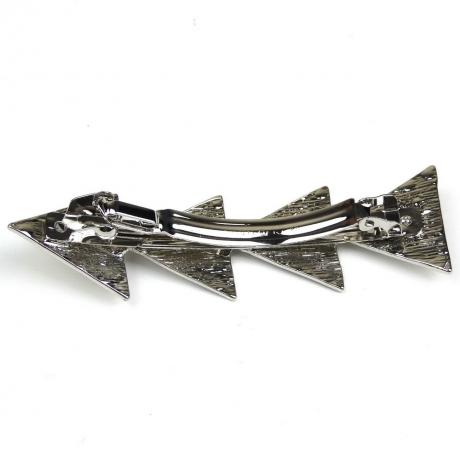 Barrette cheveux fléche argenté 7cm