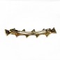 Barrette cheveux forme zigzag en métal doré 8.5cm