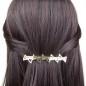 Barrette cheveux forme zigzag en métal doré 8.5cm