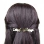 Barrette cheveux forme géométrique en métal doré 9cm Barrette cheveux forme géométrique en métal doré 9cm