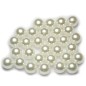 Moitié percé Lot de 30pcs perles nacrées acryliques 12mm blanc Moitié percé Lot de 30pcs perles nacrées acryliques 12mm blanc