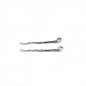 2 pinces guiche fantaisie ou épingle cheveux fine argenté avec strass 5cm 2 pinces guiche fantaisie ou épingle cheveux fine argenté avec strass 5cm