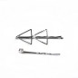 Lot de 2 pinces cheveux forme flèche 5cm argenté Lot de 2 pinces cheveux forme flèche 5cm argenté