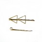 Lot de 2 pinces cheveux forme flèche 5cm doré Lot de 2 pinces cheveux forme flèche 5cm doré