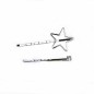 Lot de 2 pinces cheveux étoile 5cm argenté Lot de 2 pinces cheveux étoile 5cm argenté